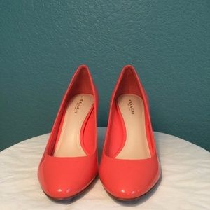 Coach Coral Patent Heels
